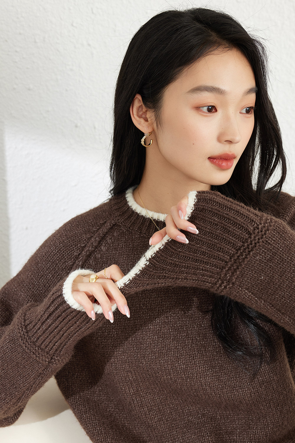 Warm Soft Grey Crewneck Sweater-VIMLYSTORE