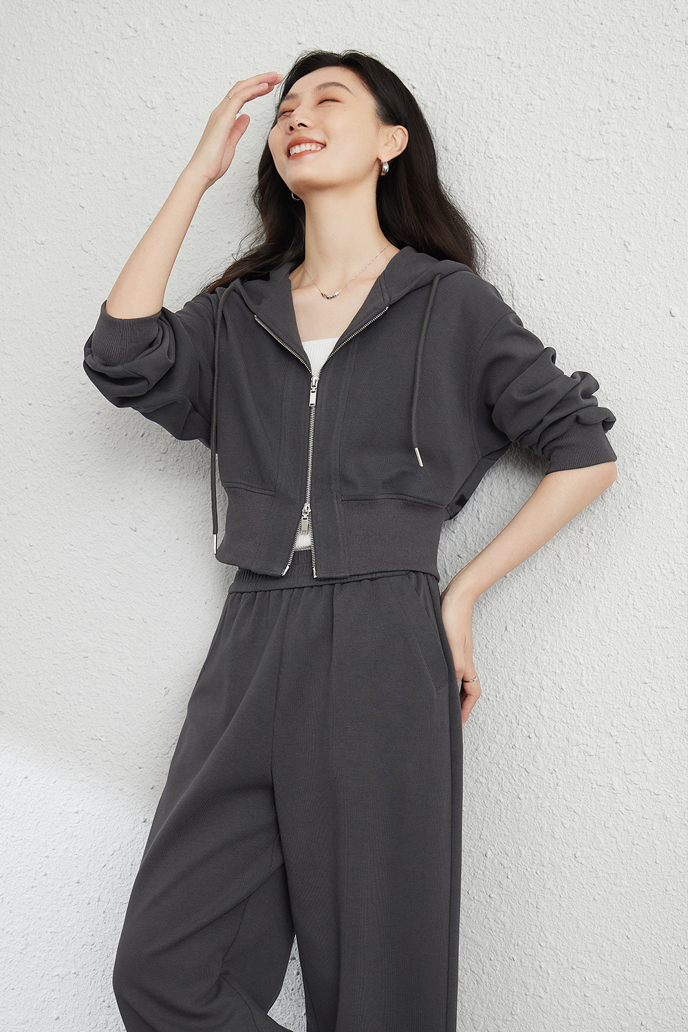 Cotton-Blend Hooded Suit-VIMLYSTORE