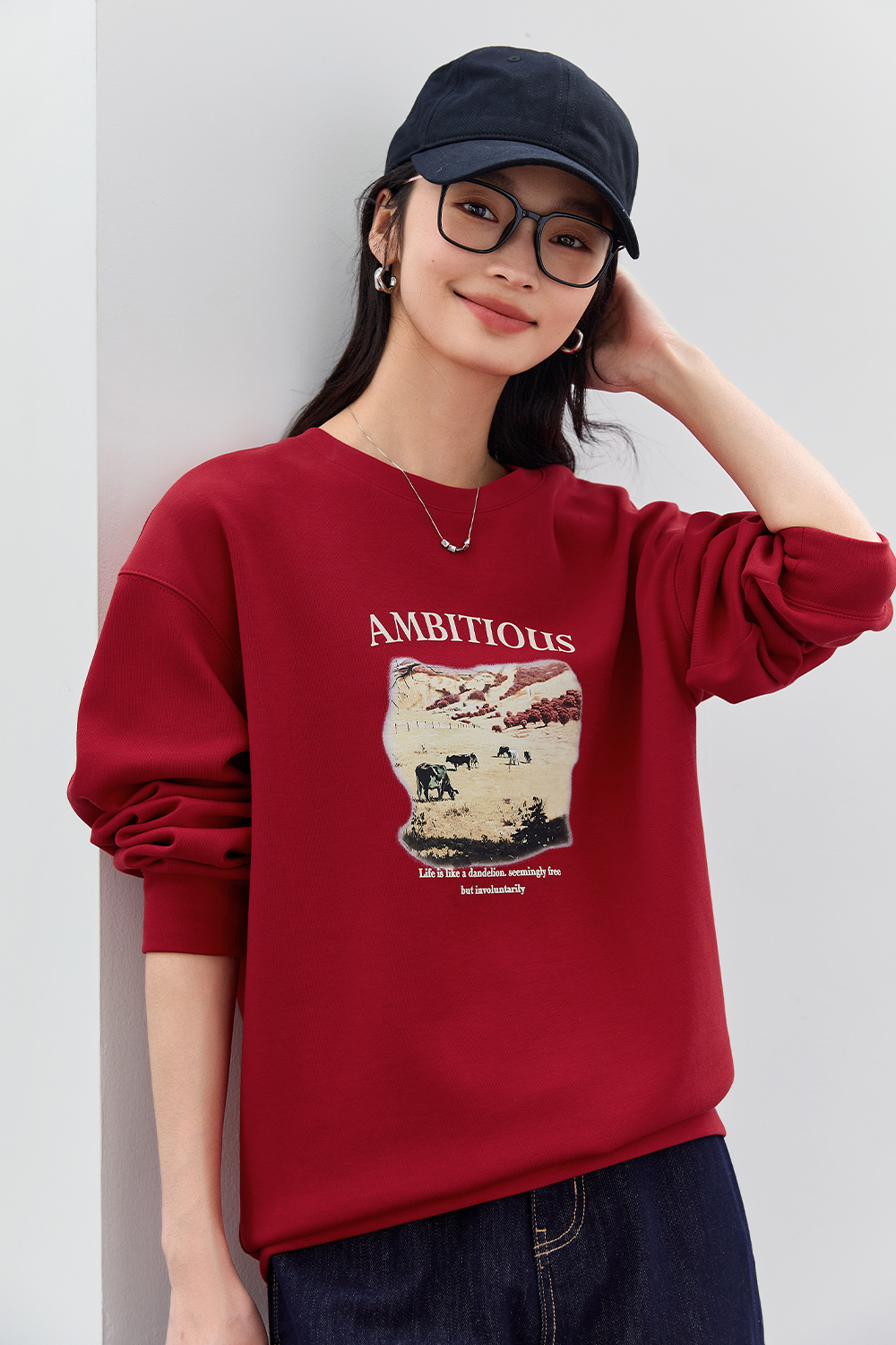 Cottonblend Printed Sweatshirt-VIMLYSTORE
