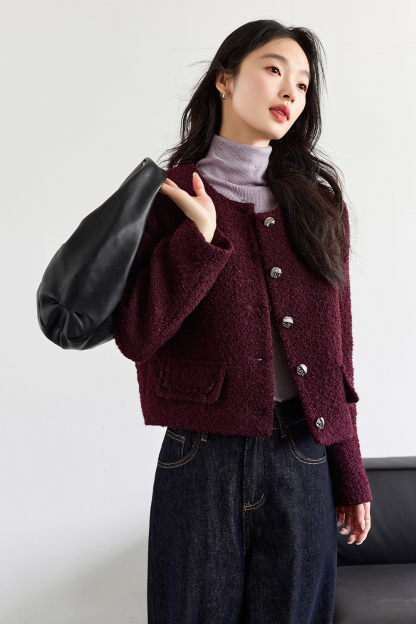 French Elegant Short-length Warm Coat