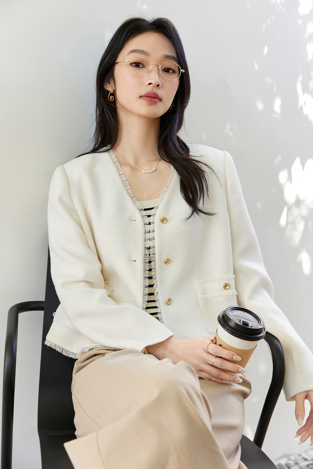 Frayed Edge Exquisite Short Jacket-VIMLYSTORE