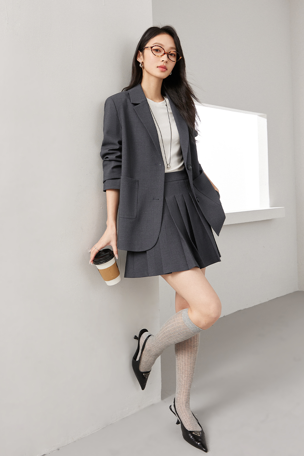 Collegiate Style Woven Suit-VIMLYSTORE