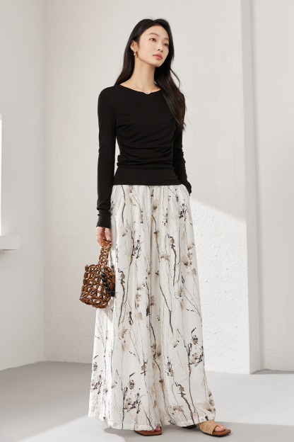 Chinese Style Casual Skirt Pants