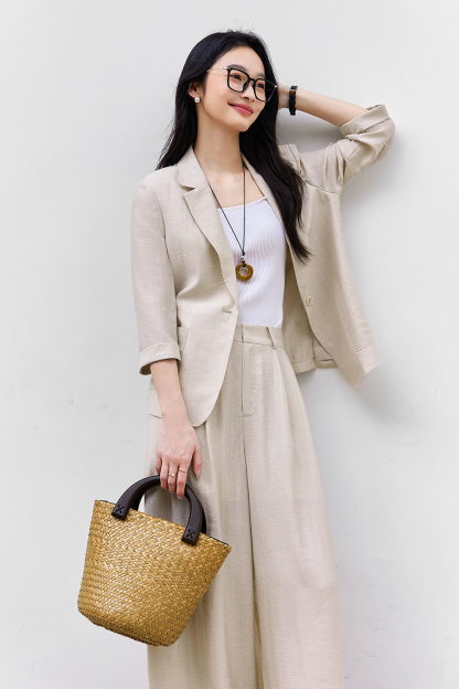 Linen Business Casual Suit