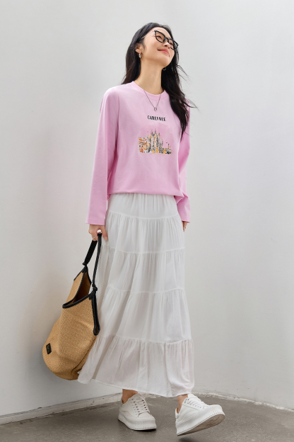 Scenery Print Cotton T-shirt