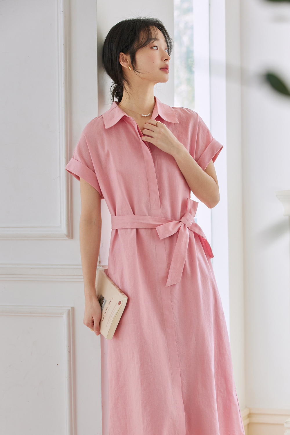 Lapel Shirt Dress