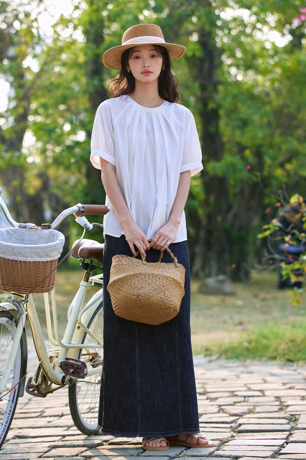 Pleated Collar Shirt