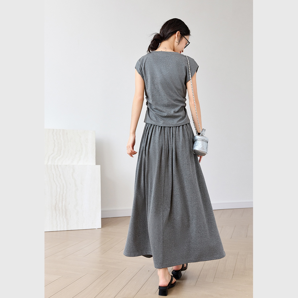 Casual Khmer Grey Suit