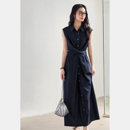 Pure Cotton Denim Dress
