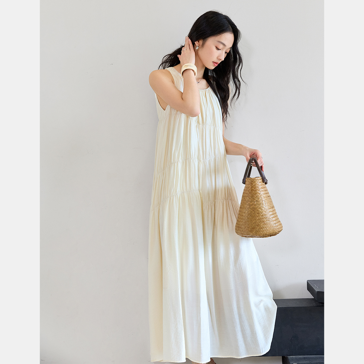 Elegant Pleated Dress