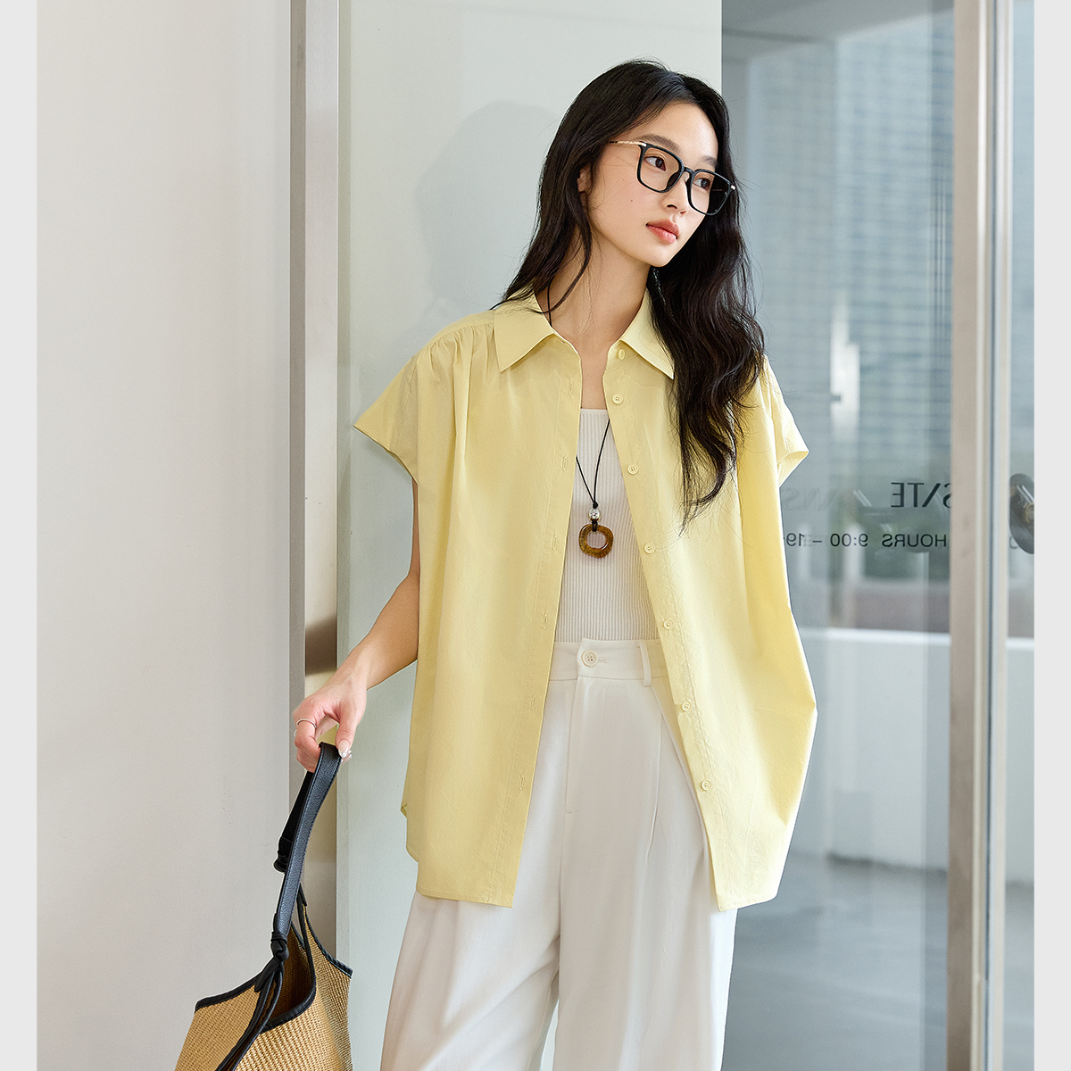 Arc Hem Cotton Shirt