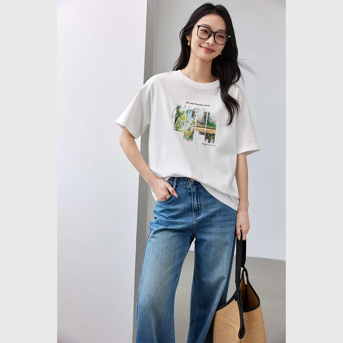 Pure Cotton Time Print T-Shirt