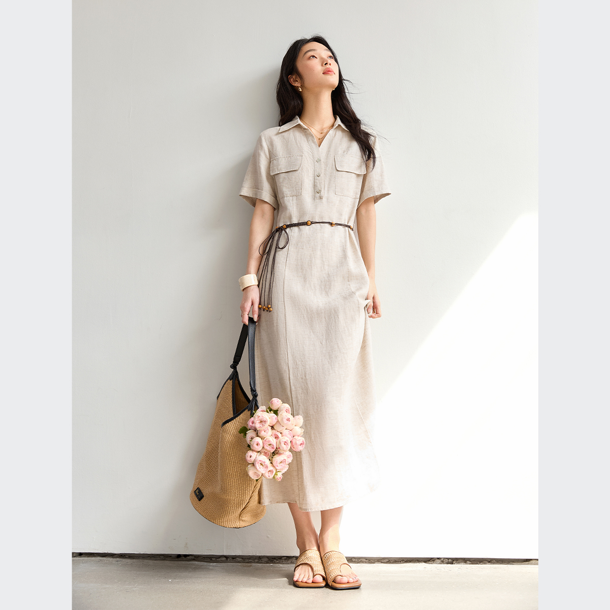 Mature And Elegant Shirt Dress