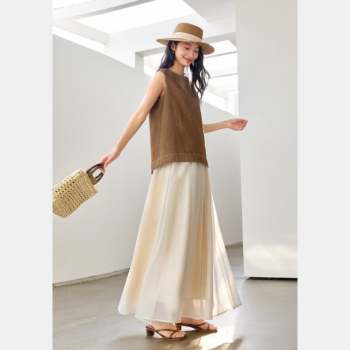 Cross Hollow Design Vest