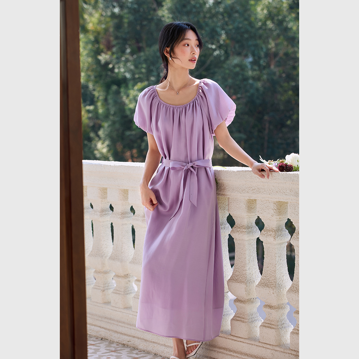 Elegant Puff Sleeve Dress