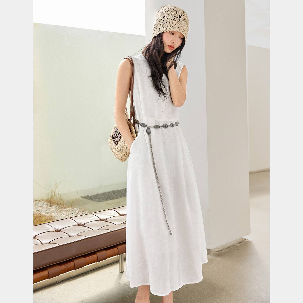 Elegant V-Neck Straight Dress