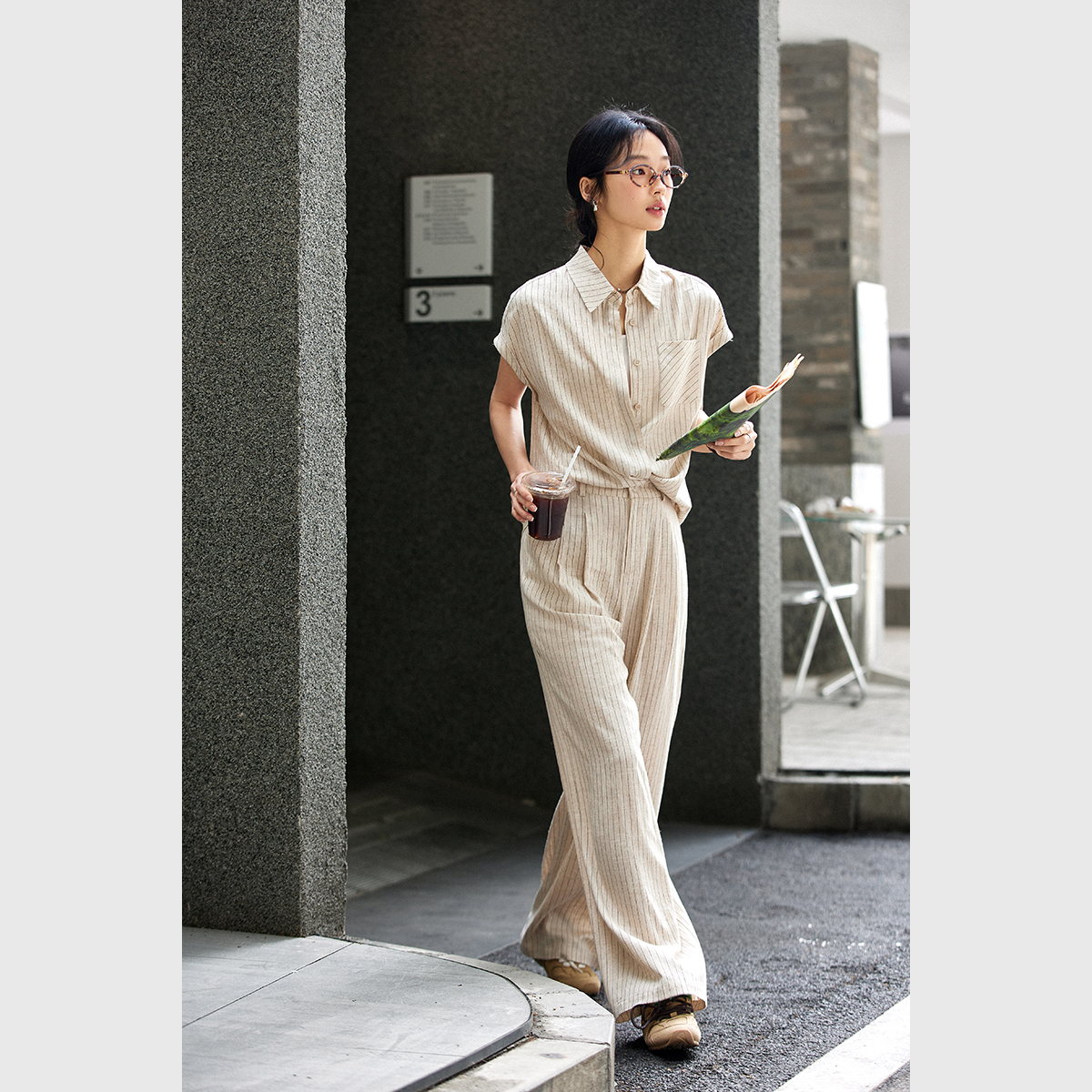 Striped Casual Suit