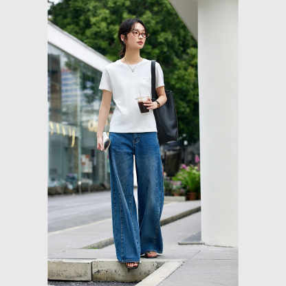 Back Hollow Solid Color T-Shirt