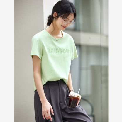 Lace Embroidery Casual T-Shirt