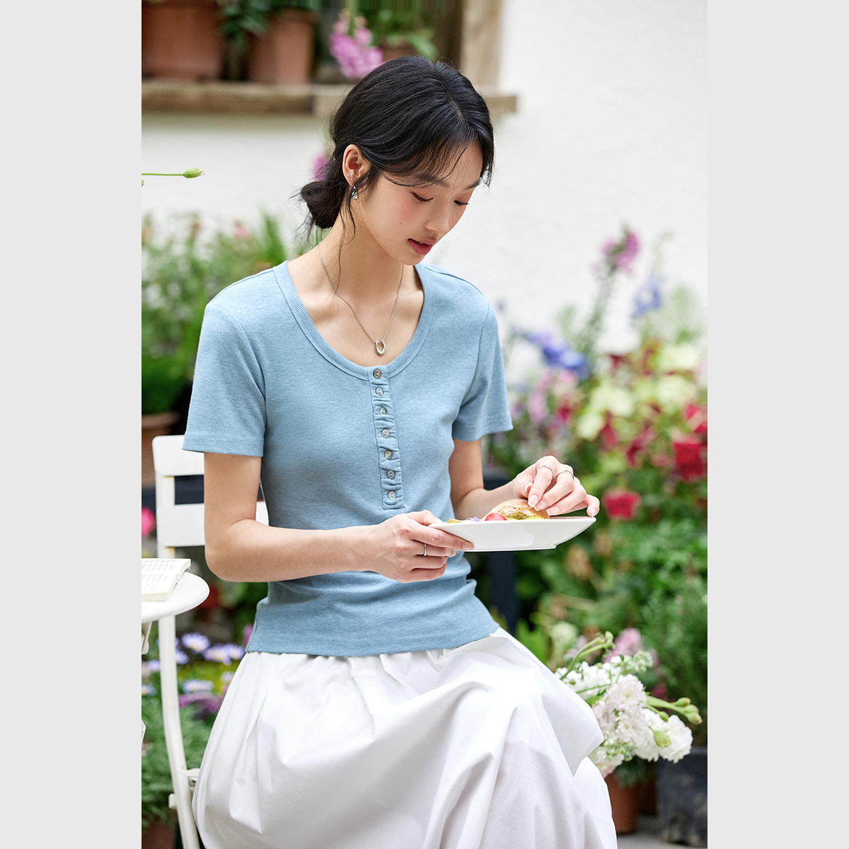 Fashion Casual Straight T-Shirt