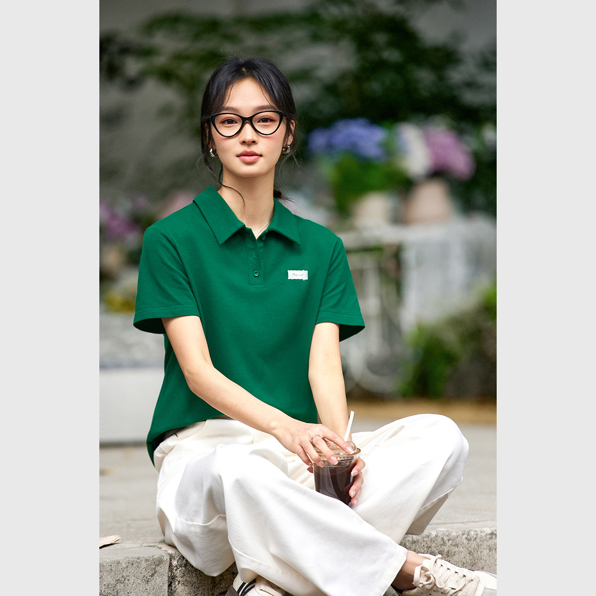 Pure Cotton Short-Sleeved Straight T-Shirt