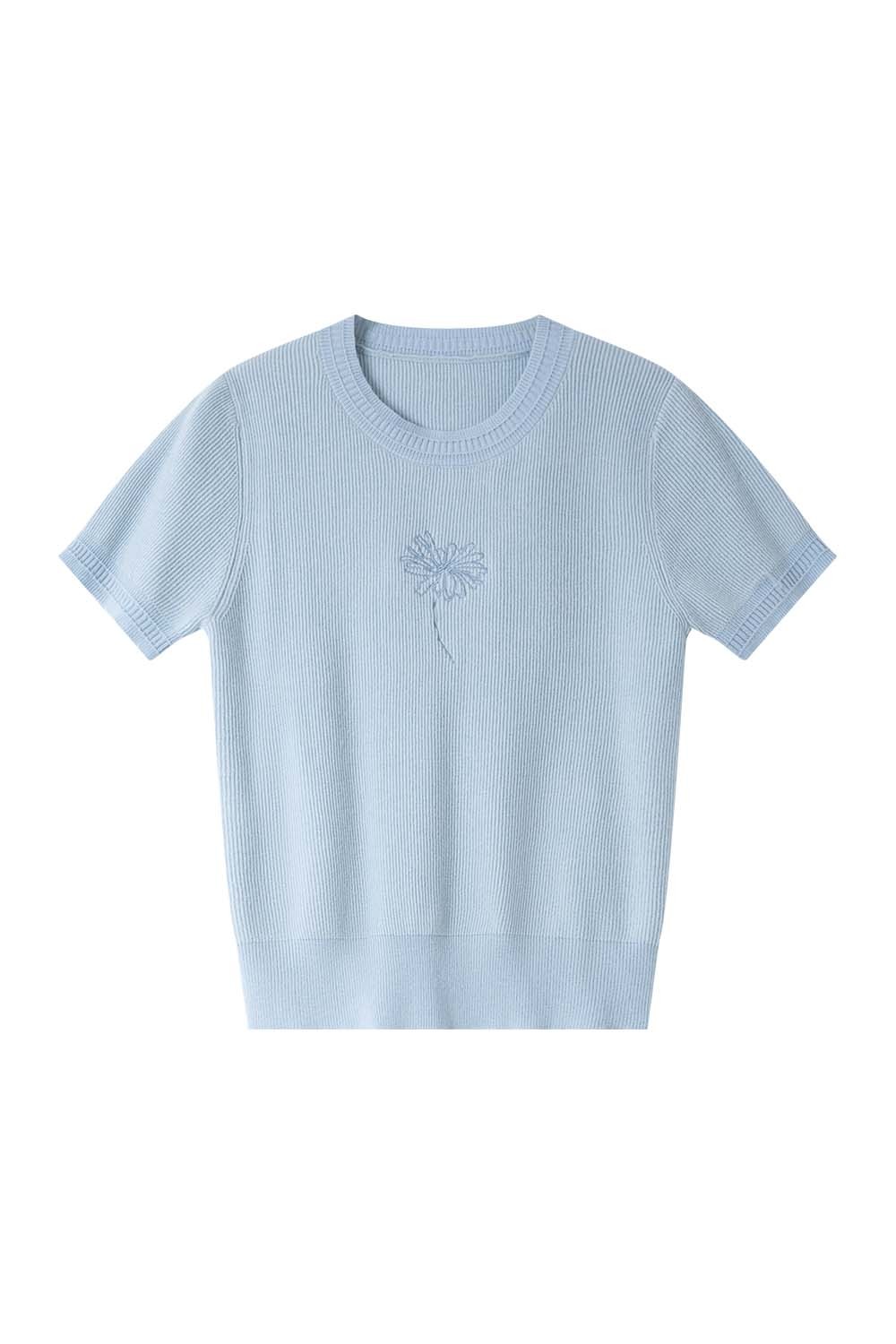 Flower Embroidered Loose Sweater