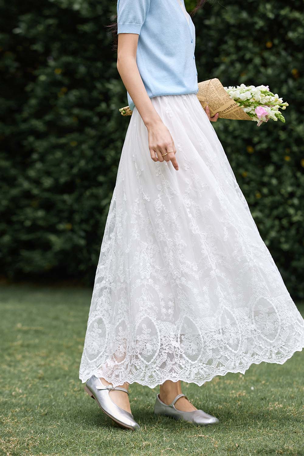 Korean Lace Skirt-VIMLYSTORE