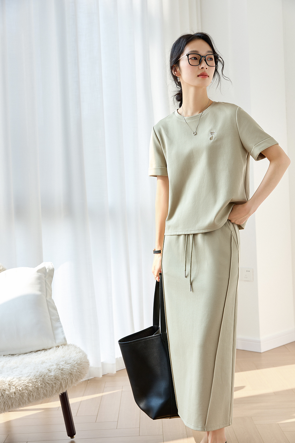 Cotton Blended Casual Embroidery Suit