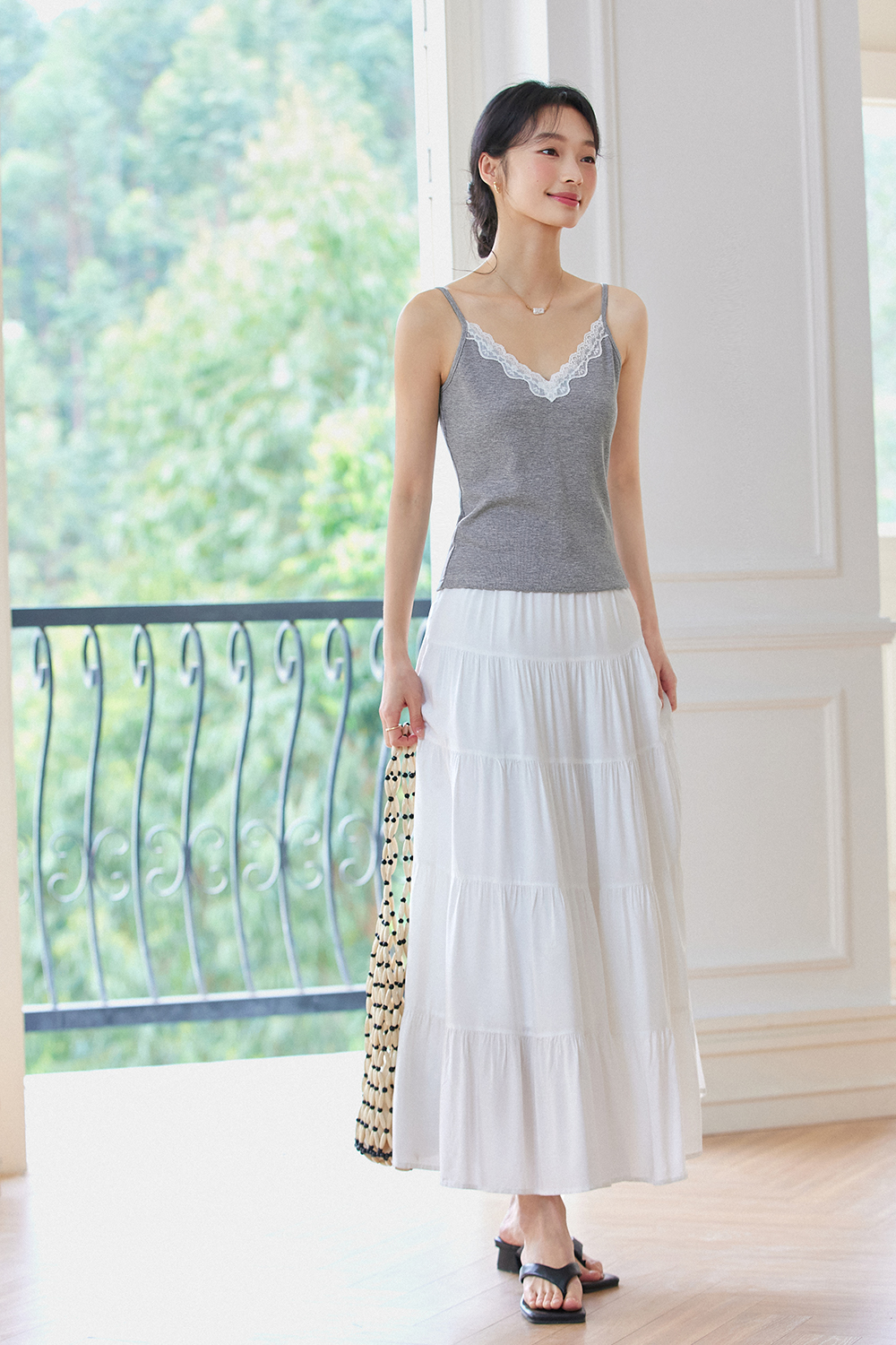 V-Neck Lace Camisole-VIMLYSTORE