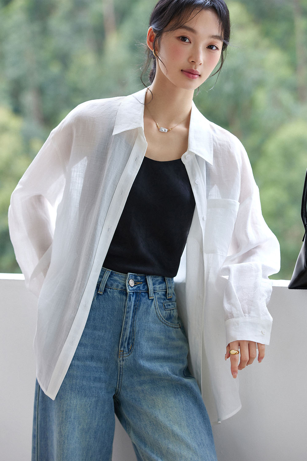 Ruched Round Neck Camisole-VIMLYSTORE