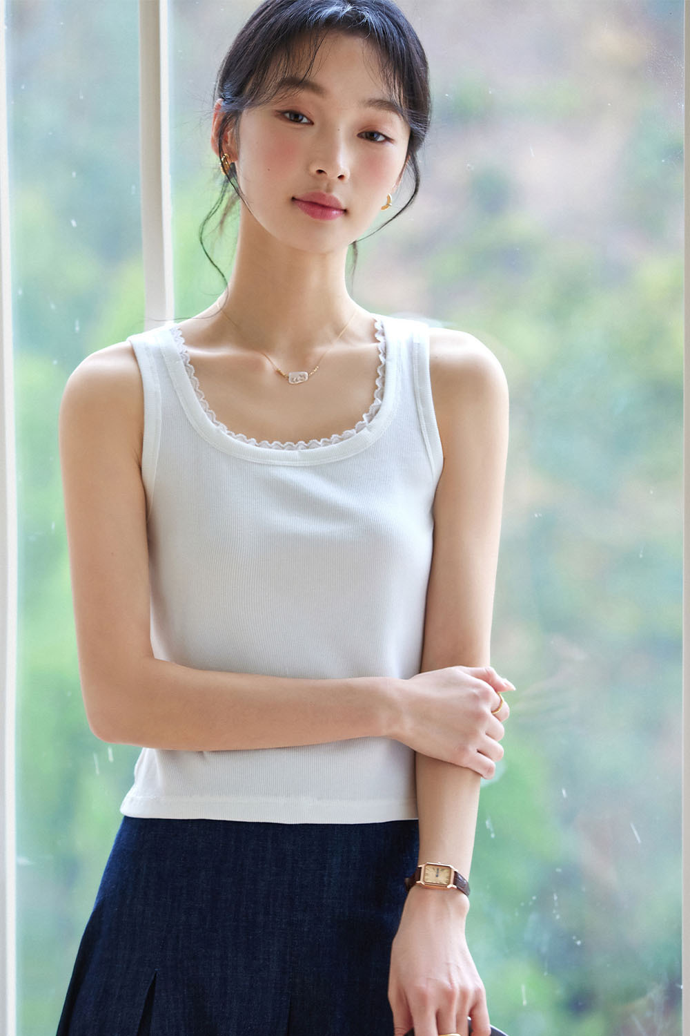 Square Neck Slim Fit Vest