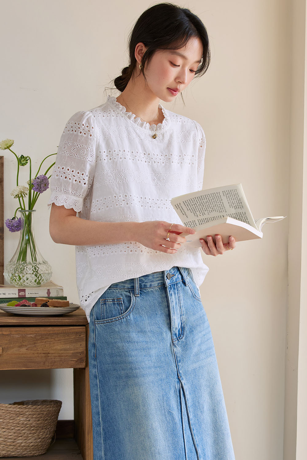 100% Cotton Embroidered Casual Shirt