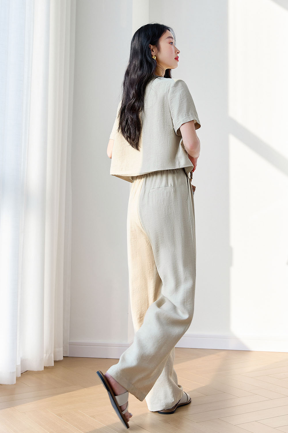 Round Neck Loose Casual Suit