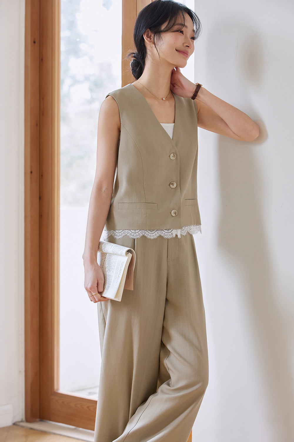 Tencel Lace Patchwork Suit