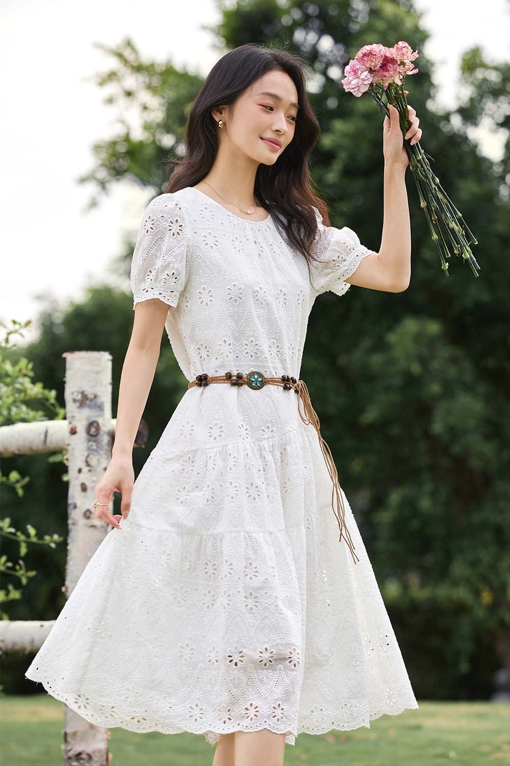 Cotton Embroidered Dress