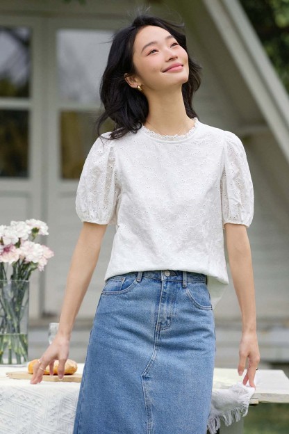 Elegant Shirt In Cotton Jacquard