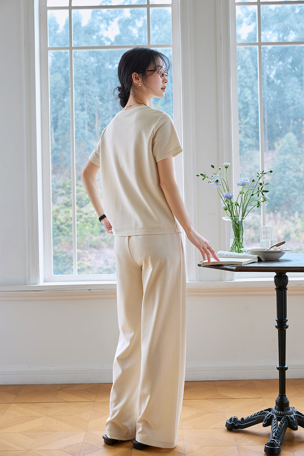 Minimalistic and Commute Wide-leg Pants Suit-VIMLYSTORE