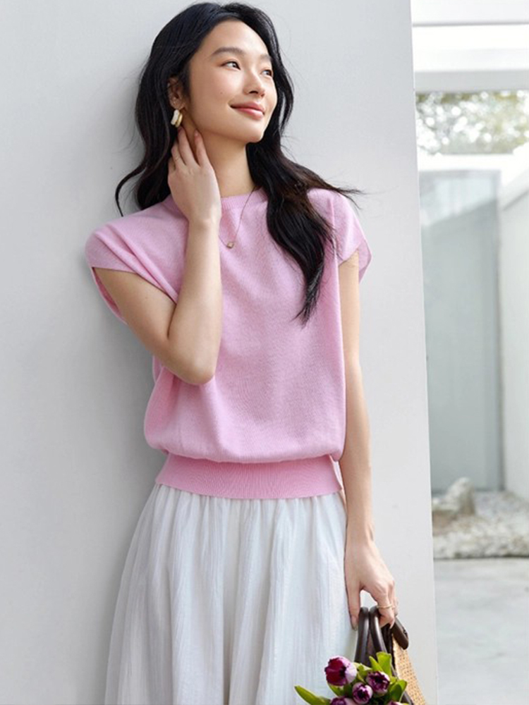 Sleeveless Round Neck Sweater-VIMLYSTORE