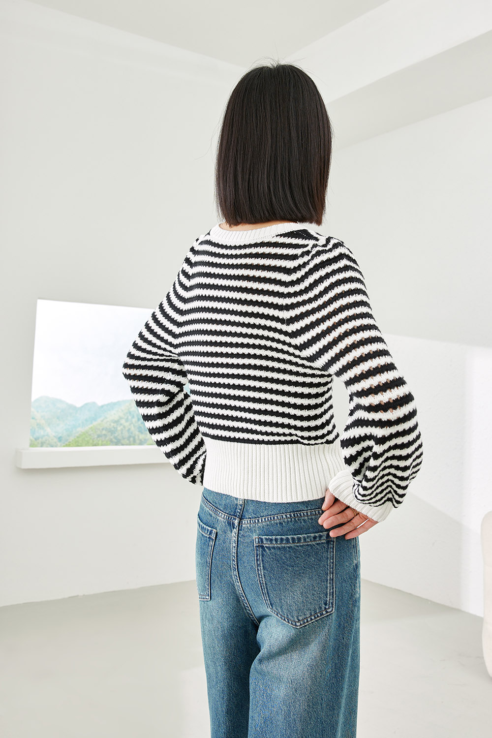 V-Neck Knit Sweater-VIMLYSTORE
