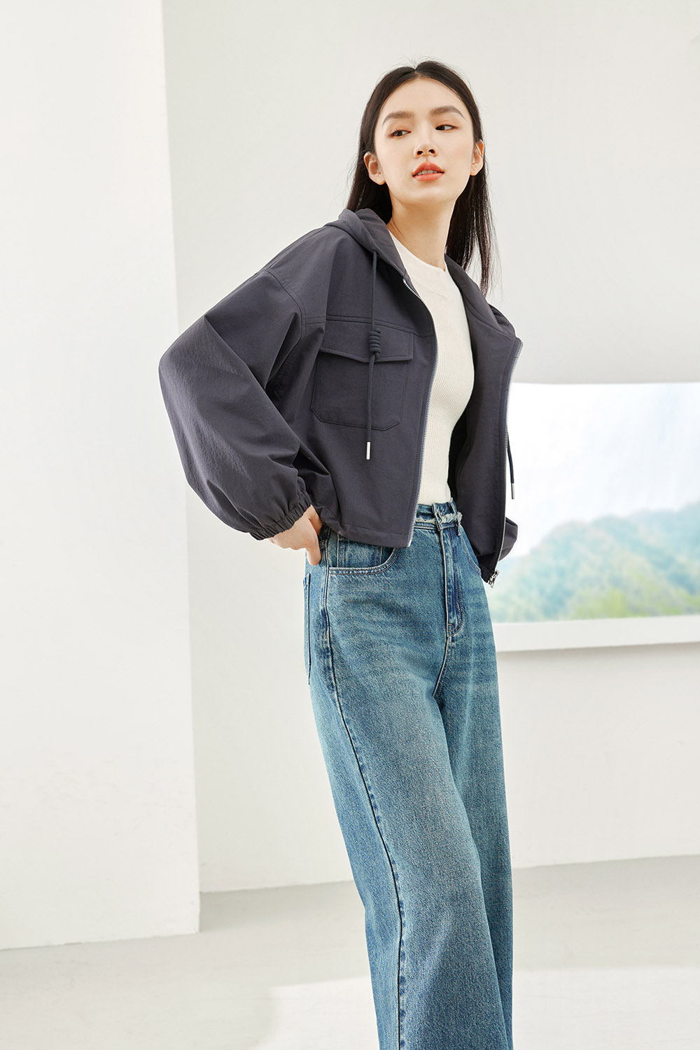 Short Workwear-Style Jacket