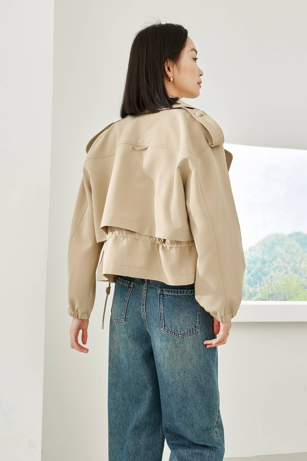 Short Trench Coat Jacket