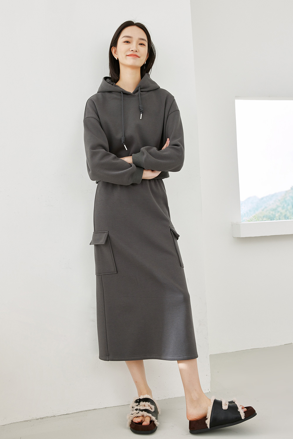 Fleece-Lined Thick Casual Outfit