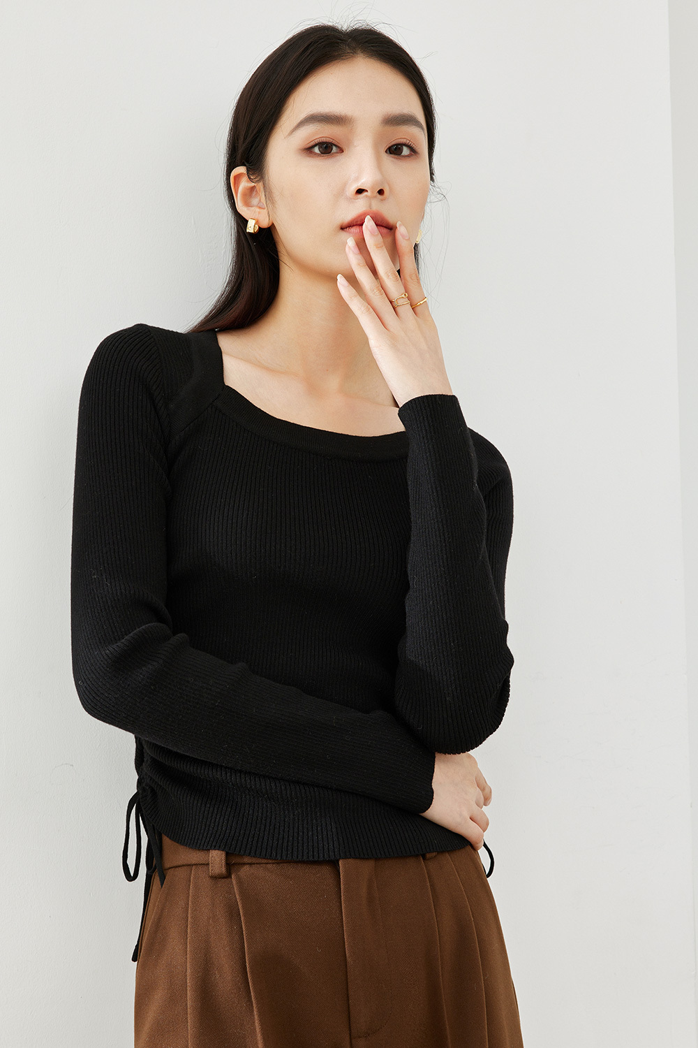 Simple Solid Color Knit Sweater