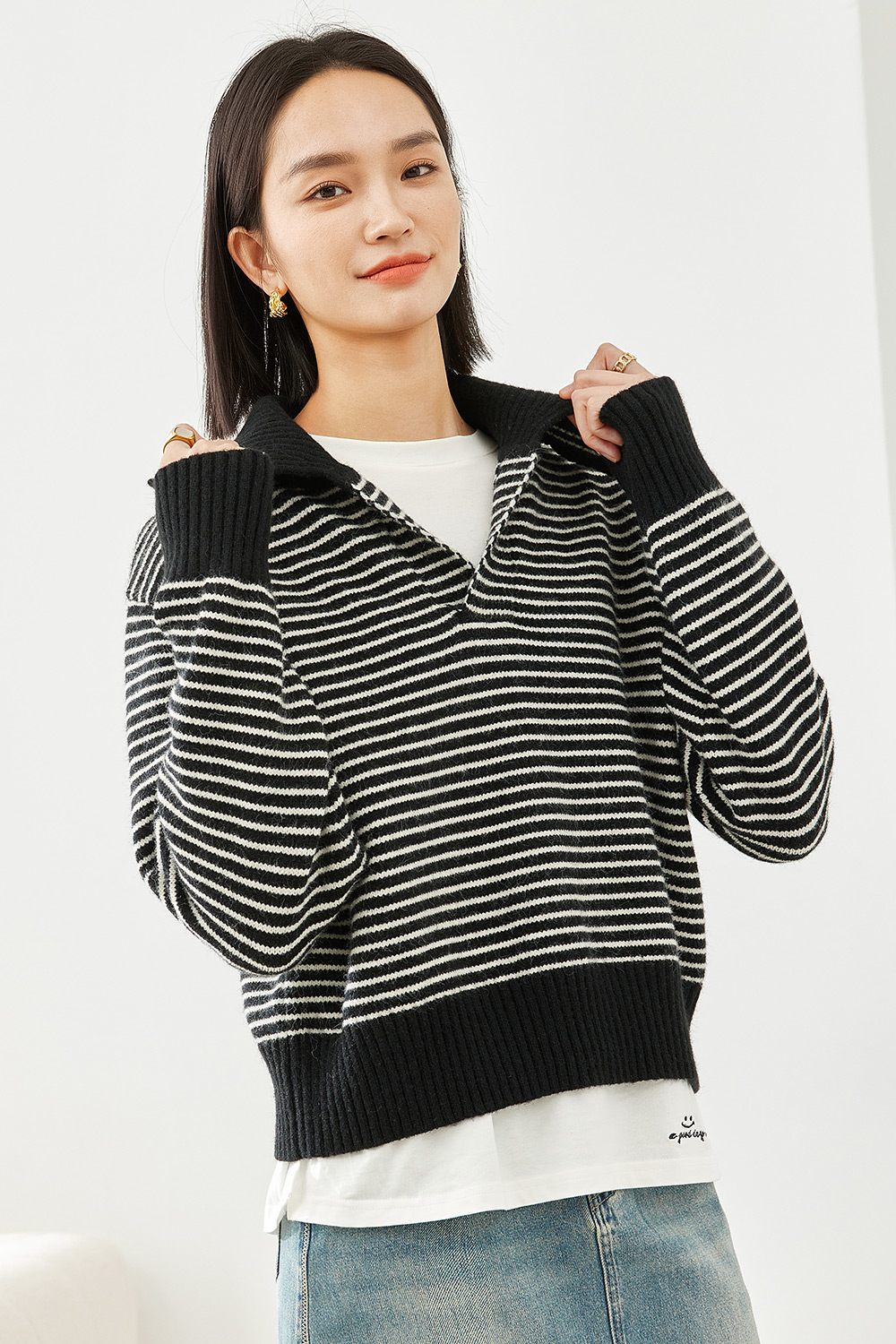 Black And White Color Block Stripes