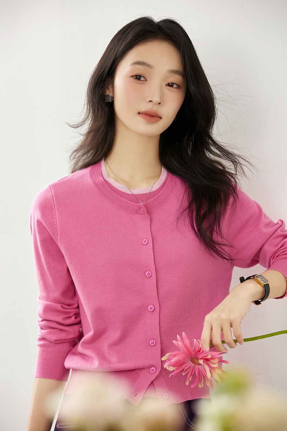 Faux Two-Layer Knit Cardigan Coat-VIMLYSTORE