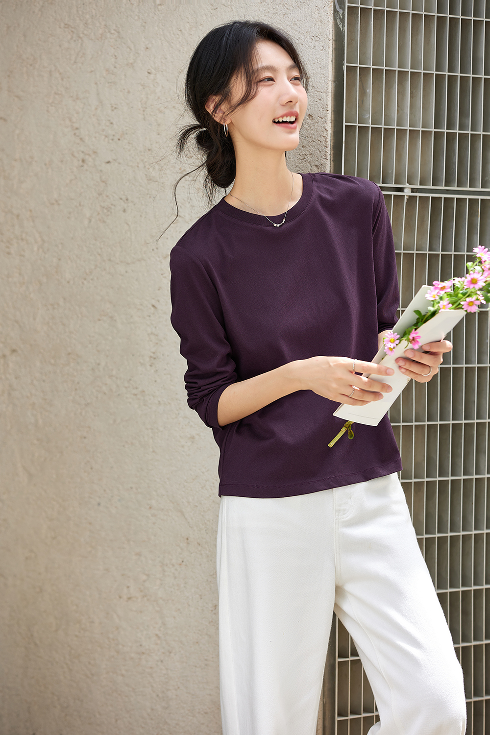 Essential Crewneck Layering Tee-VIMLYSTORE