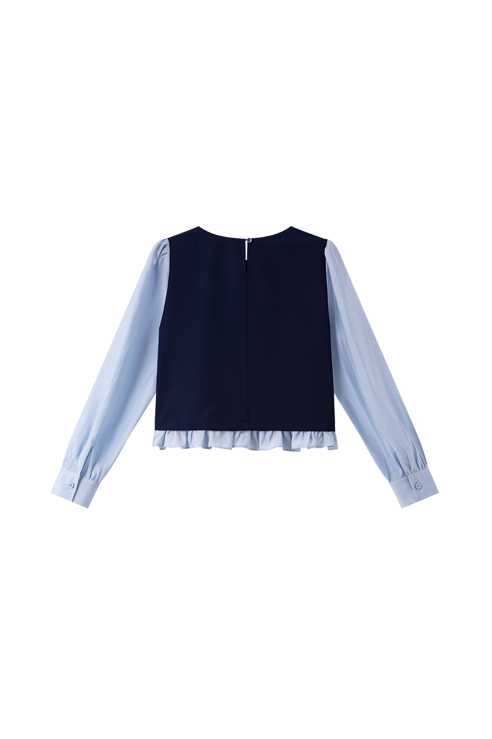 Color-Block Twin-Set with Palazzo Pants-VIMLYSTORE