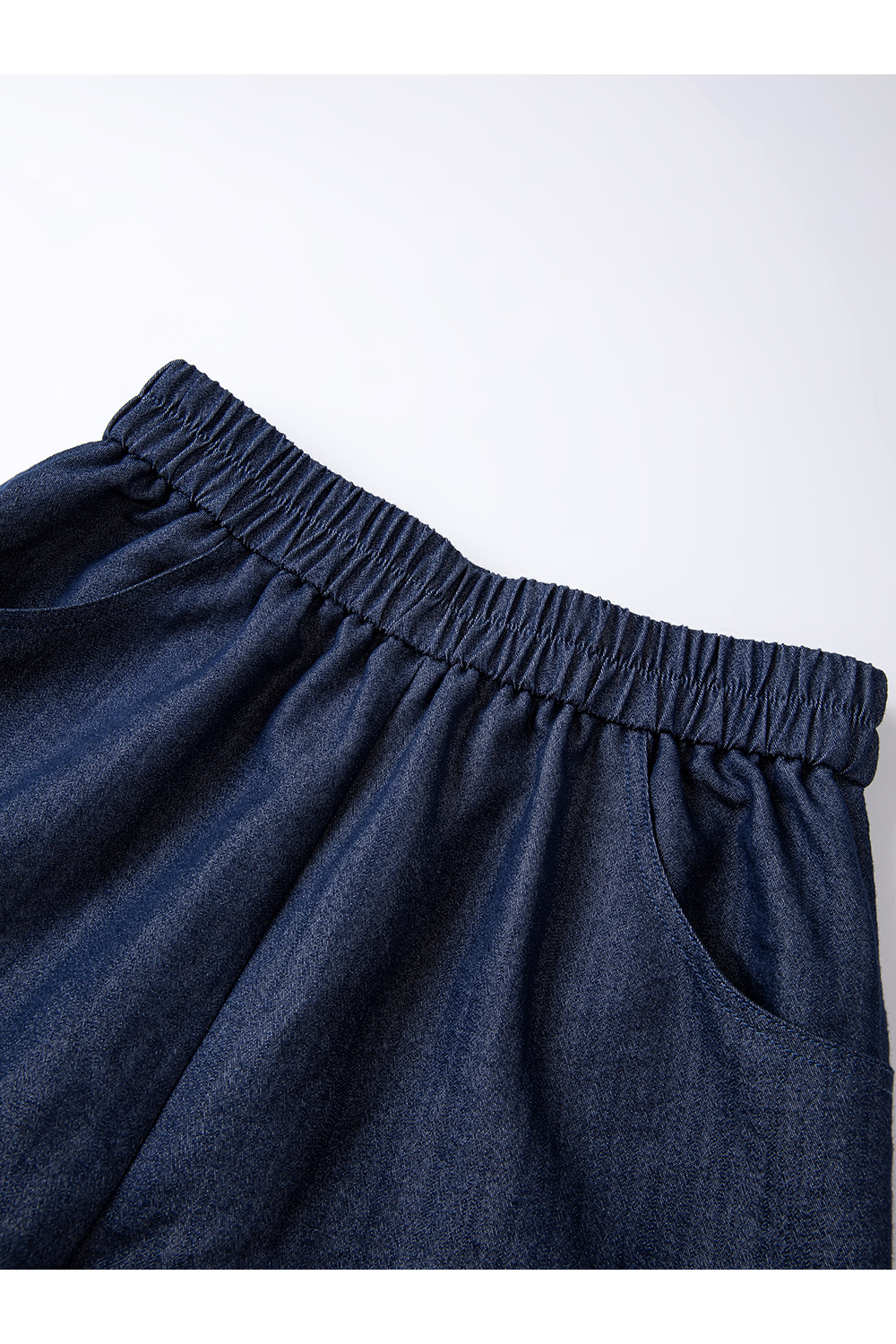 Navy Fluid-Knit Top & Wide-Leg Pants Coordinated Set-VIMLYSTORE