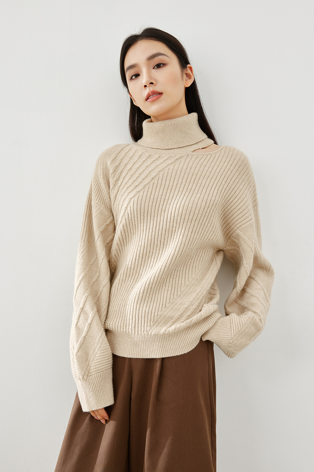 Turtleneck Chunky Sweater