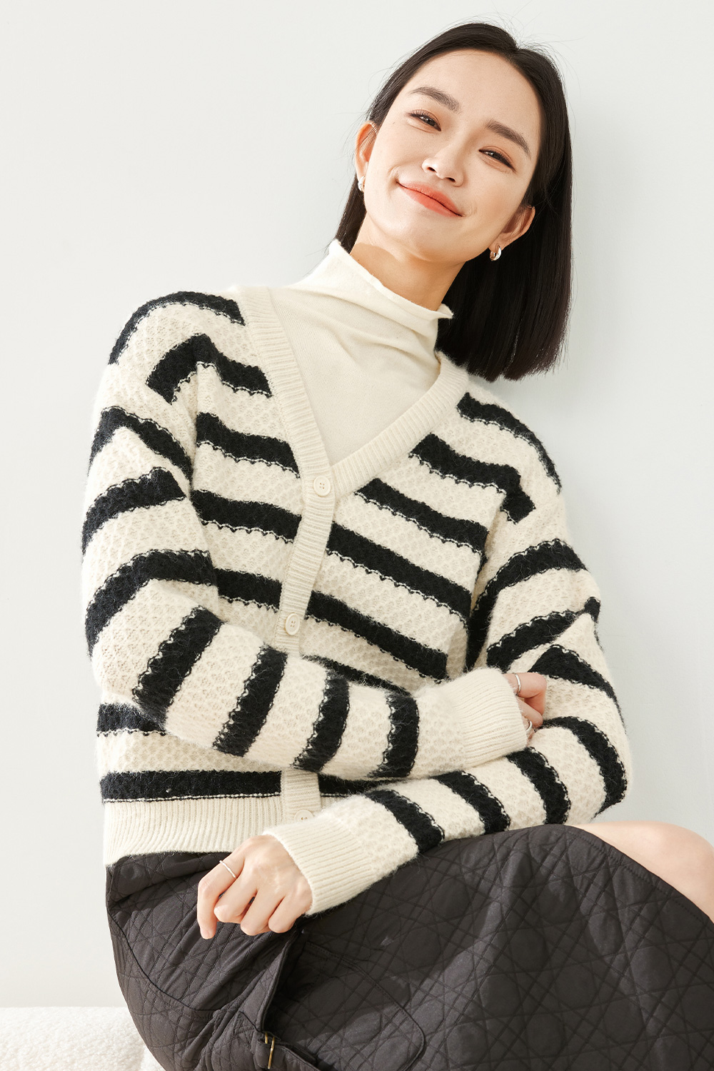 Fake Two Piece Striped Sweater